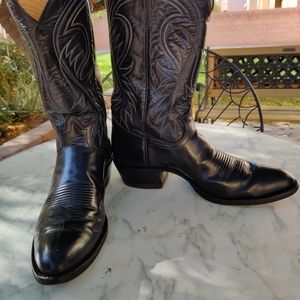 Black tony Lama men boots